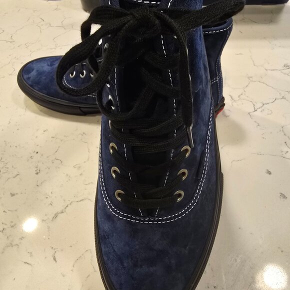 VANS Skate Authentic High VAN42M590095 Navy / Black Mens Size 10 Suede Shoes NEW - Picture 2 of 12